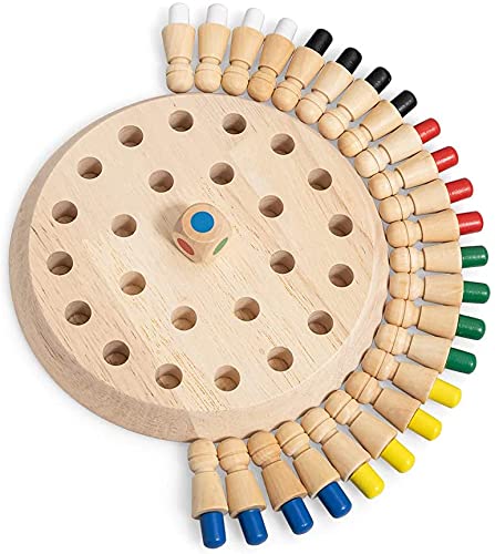 Wooden Memory Match Stick Chess Game,BLOWEST Colorful Memory Chess, Funny Block Board Game, Early Educational Toy, Brain Training Games