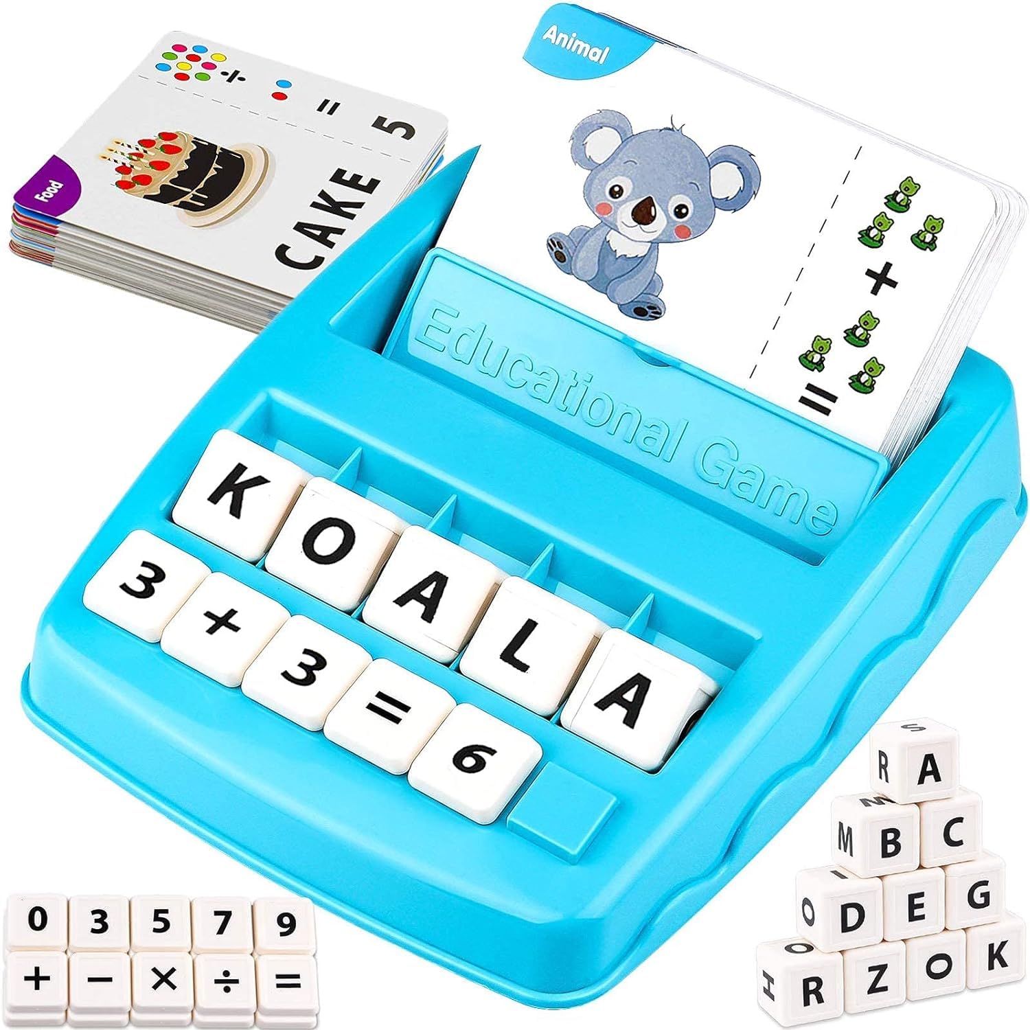 Educational Game of Learning Words with Flash Cards 2 in 1 Matching Letter and Number Games for Boys and Girls Sight Words Recognition Kindergarten Teaching Tools Preschool 3 to 8 Years Old