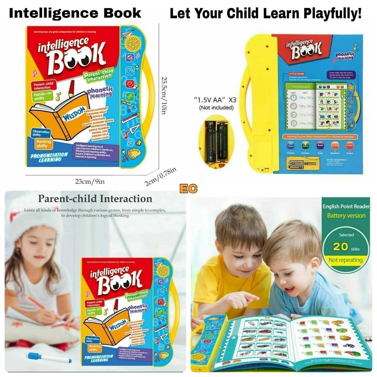 Study Book for Kids, Learning Words & Letters Sound E-Books, Early Educational English Learning Intelligence Books for Boys & Girls