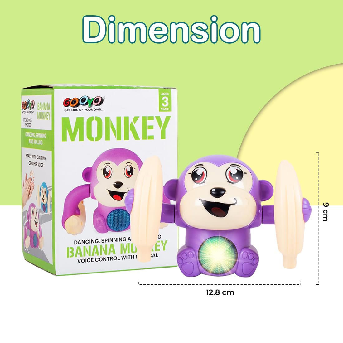 olling Banana Monkey Toys with Voice/Touch Sensor On Dancing Monkey Dancing Toy for Kids Rolling Electric for Children Doll Tumble Toy with Sound Light Effects