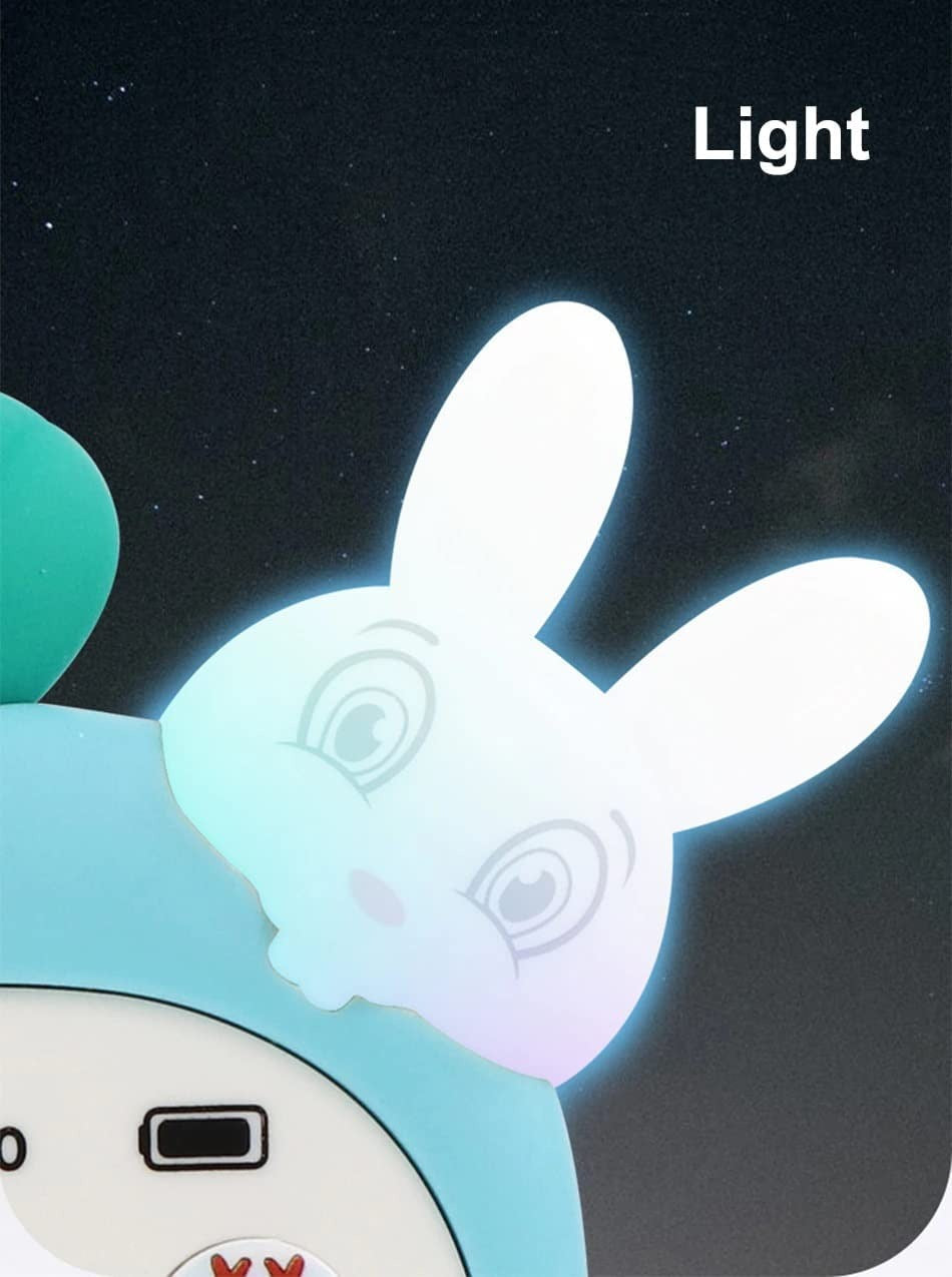 Radish Style Cute Rabbit Face Pretend Play Cell Phone Toy for Kids, Toddlers with Music, Ringtones, Lights - Birthday Party Favors and Gifts for Girls (Blue)