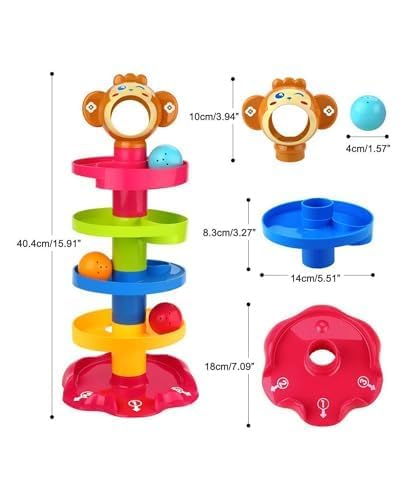Toy Imagine Ball Drop & Roll Ramp Game | Swirling Tower Toy with Balls for Kids Age 2-5 Years | Motor Skill Development Ball Activity Toy for Babies & Toddlers | Colorful Ball Drop Toy (Pack of 1)