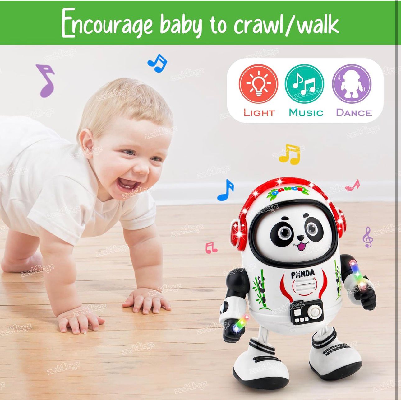 Dancing Space Panda Toy with Vibrant Light Effect & Musial Sound | Best Dancing Toy Gifts/Toddlers/Babies/Girls/Boys