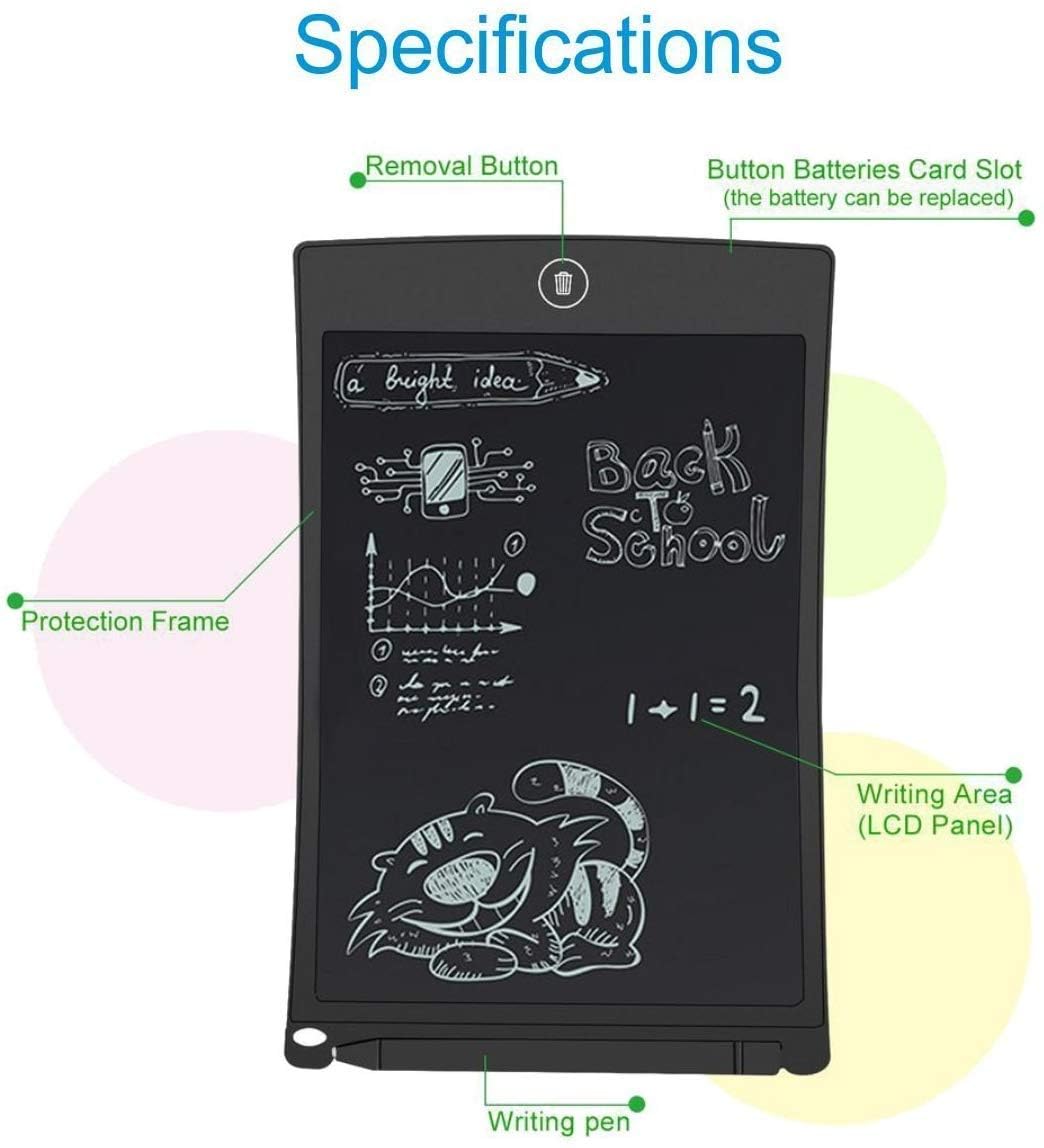 SUPER TOY 12 Inch LCD Writing Tablet Reusable E-Note Pad Graphic Drawing Best Birthday Gift for Kids Boys Girls