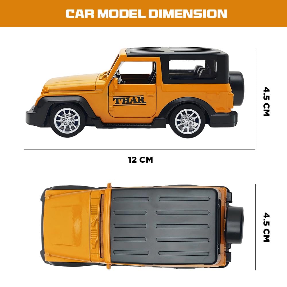 Metal Thar Car Small Pull Back Diecast Metal Toy with Open Doors for Kids, Pack of 1