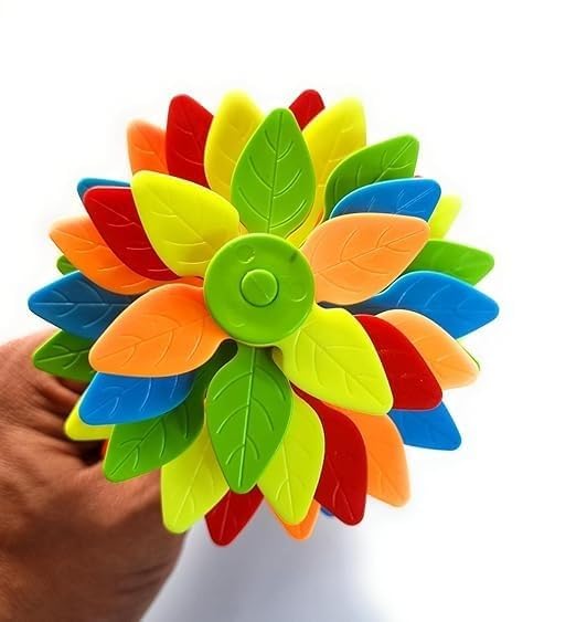 Candy Flower Toy for Kids, Stress Relief Toy - Colourfull Twisting and Rotating Fidget Spinner, Durable, Fun Stress Buster Gift