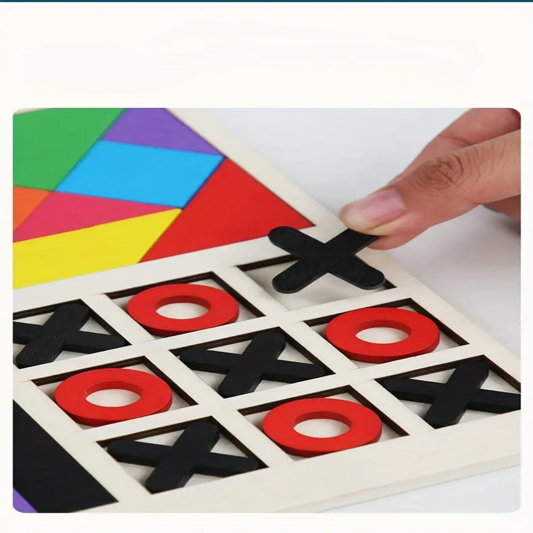 Wooden Rainbow 3D Puzzle Block Game | Montessori Educational Tangram Toy for Kids | DIY Brain Teaser & Shape Sorting Learning Toy