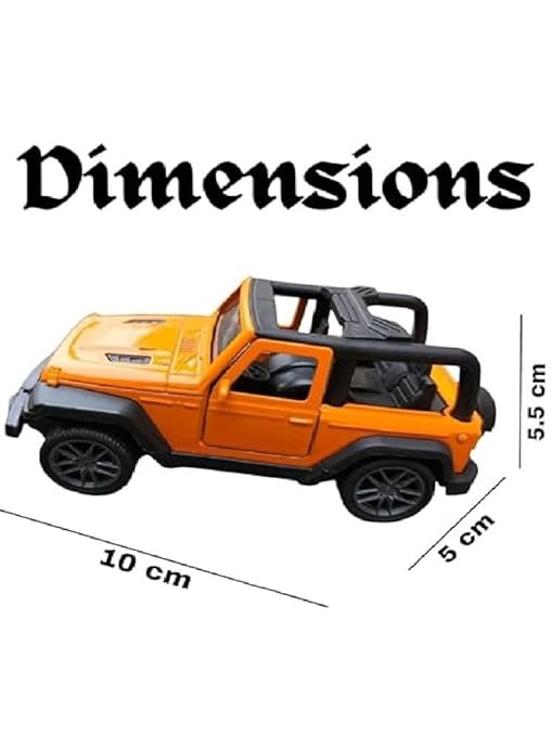 Metal Thar Car Small Pull Back Diecast Metal Toy with Open Doors for Kids, Pack of 1