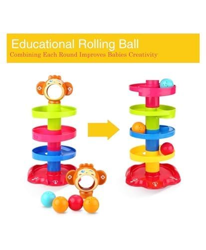 Toy Imagine Ball Drop & Roll Ramp Game | Swirling Tower Toy with Balls for Kids Age 2-5 Years | Motor Skill Development Ball Activity Toy for Babies & Toddlers | Colorful Ball Drop Toy (Pack of 1)