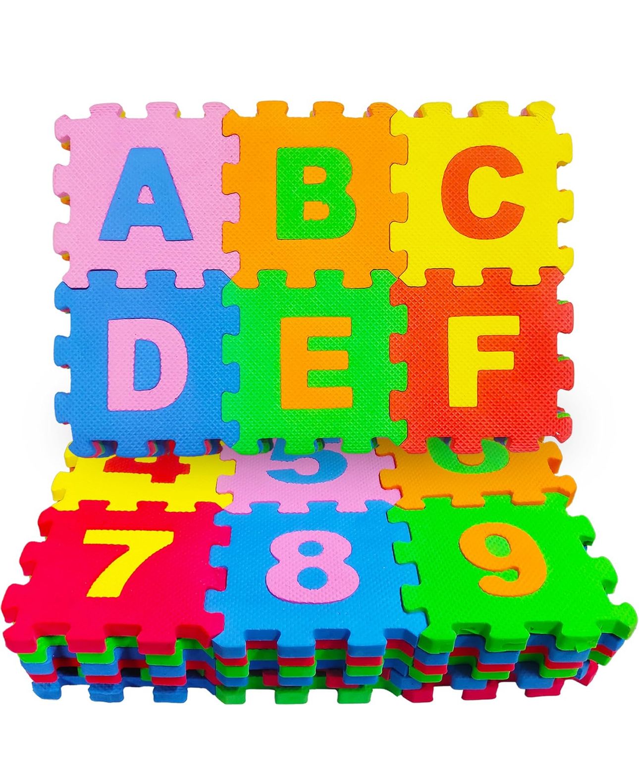 Alphabet and Number ABCD  Mini Puzzle Mat for Kids Learning & Fun Purpose[Suitable for Above 2 Years Children][36 Pcs]